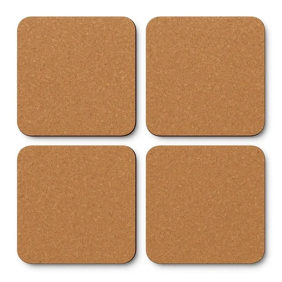 Louis Vuitton LV Logo Brown Gold Fashion Coaster Set - Set of 4 Glossy Coasters - Picture 2 of 2